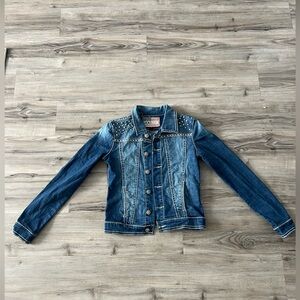 Rock and Roll Cowgirl Denim Studded Jacket